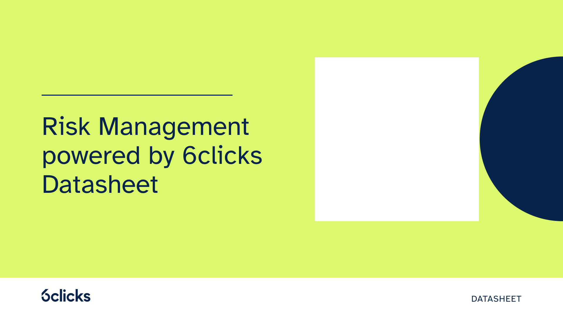 Risk Management Powered by 6clicks Datasheet