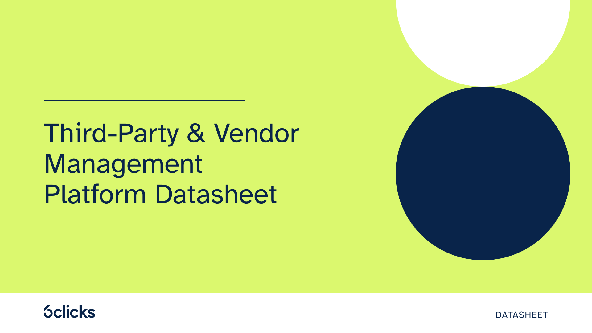 Third-Party & Vendor Risk Management Platform Data sheet