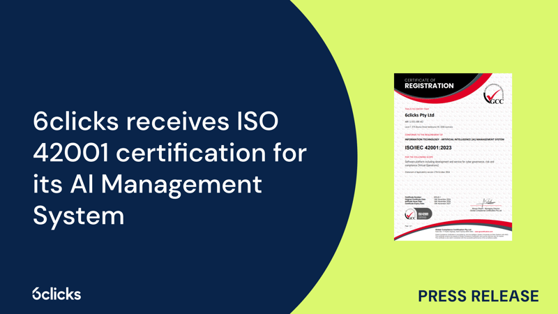 Featured image: 6clicks receives ISO 42001 certification for its AI Management System