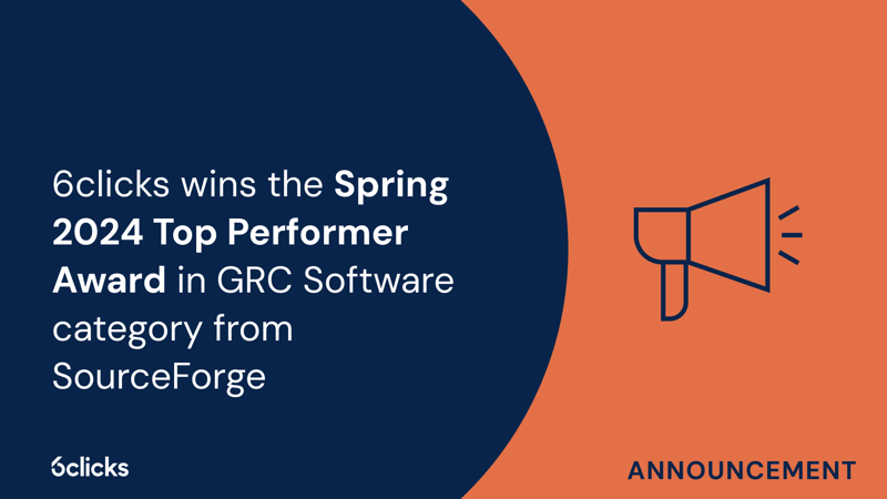 Featured image: 6clicks wins Spring 2024 Top Performer in GRC Software Award