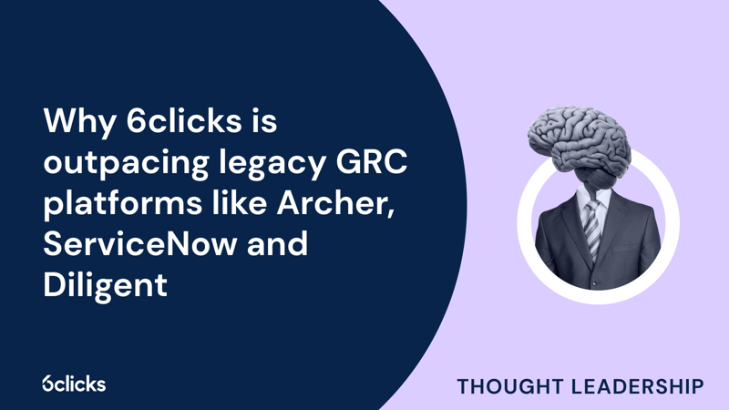 Featured image: Why 6clicks is outpacing legacy GRC platforms like Archer, ServiceNow and Diligent