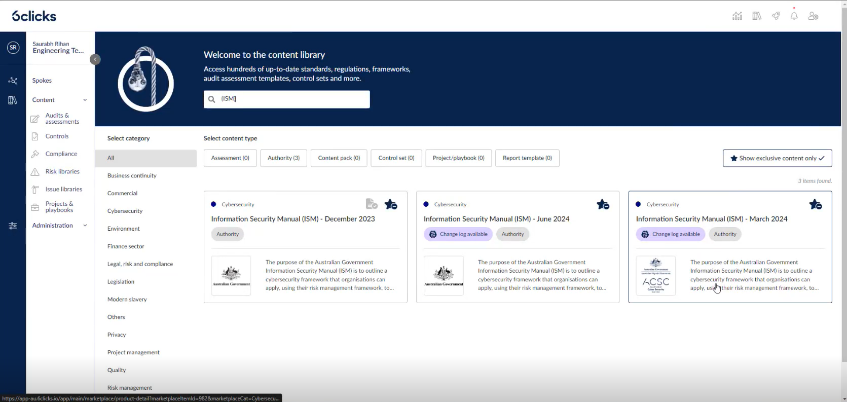 Control Linkages - Content Library