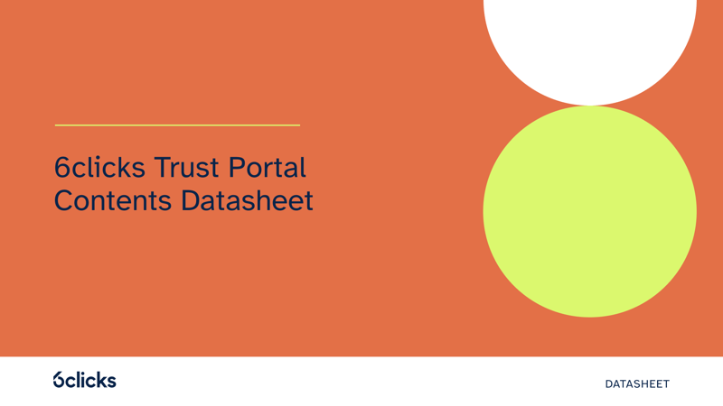 Featured image: 6clicks Trust Portal Contents Datasheet