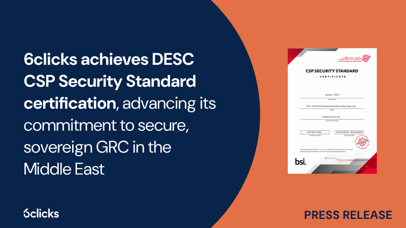 Featured image: 6clicks achieves DESC CSP Security Standard certification