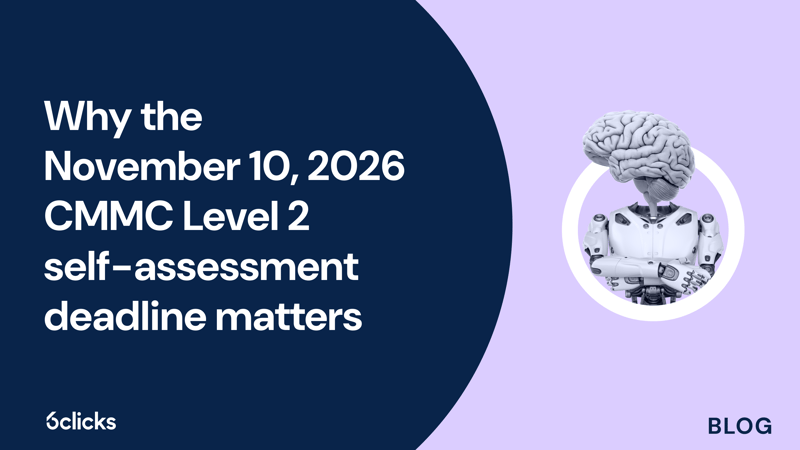 Featured image: Why the November 10, 2026 CMMC Level 2 self-assessment deadline matters