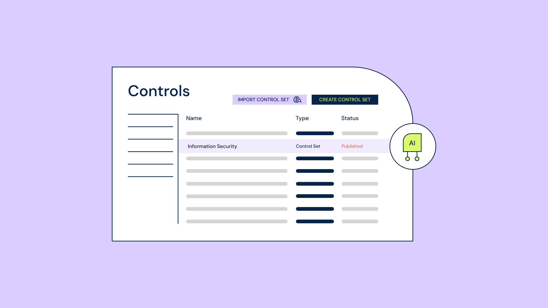 Control set creation