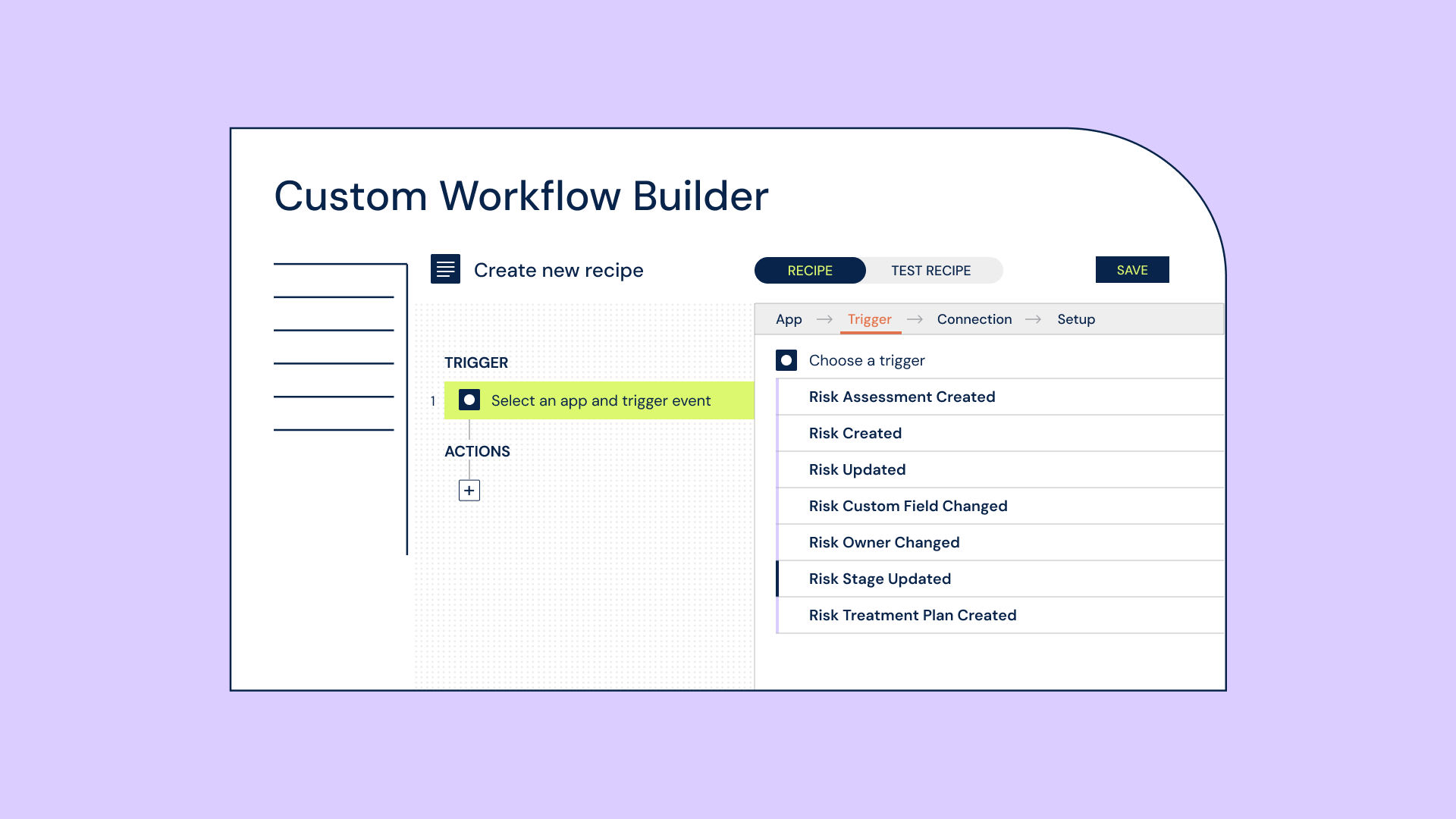 Custom workflow builder