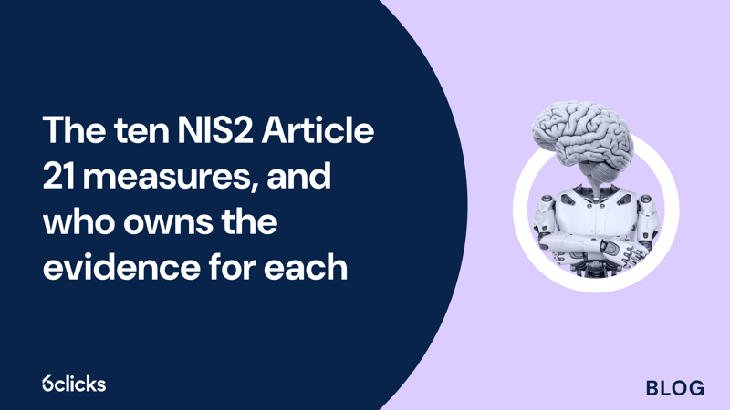 Featured image: The ten NIS2 Article 21 measures, and who owns the evidence for each