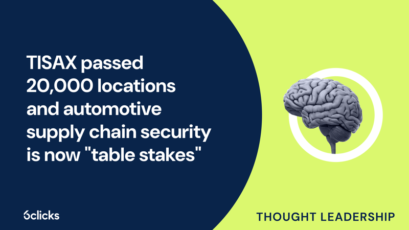 Featured image: TISAX passed 20,000 locations and automotive supply chain security is now 