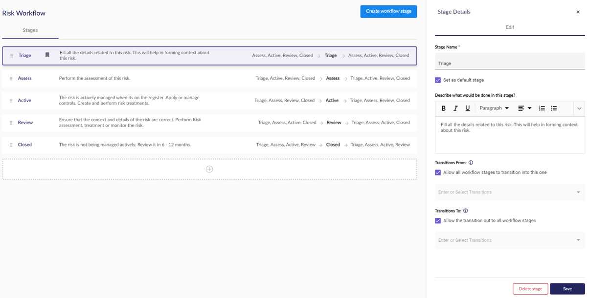 Customs Risk Management Workflow New to the risk module: Custom risk workflows