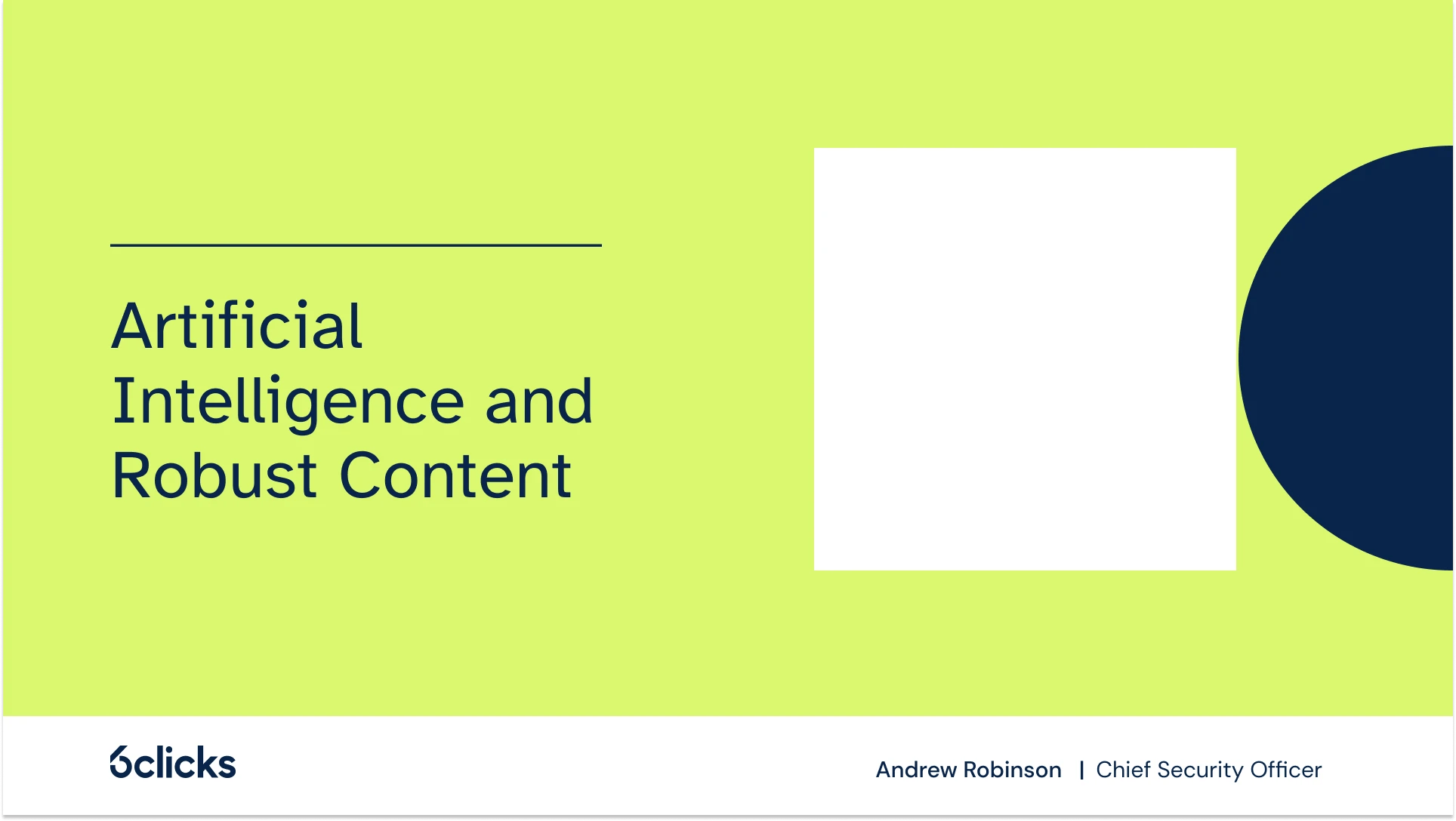 Artificial Intelligence and Robust Content