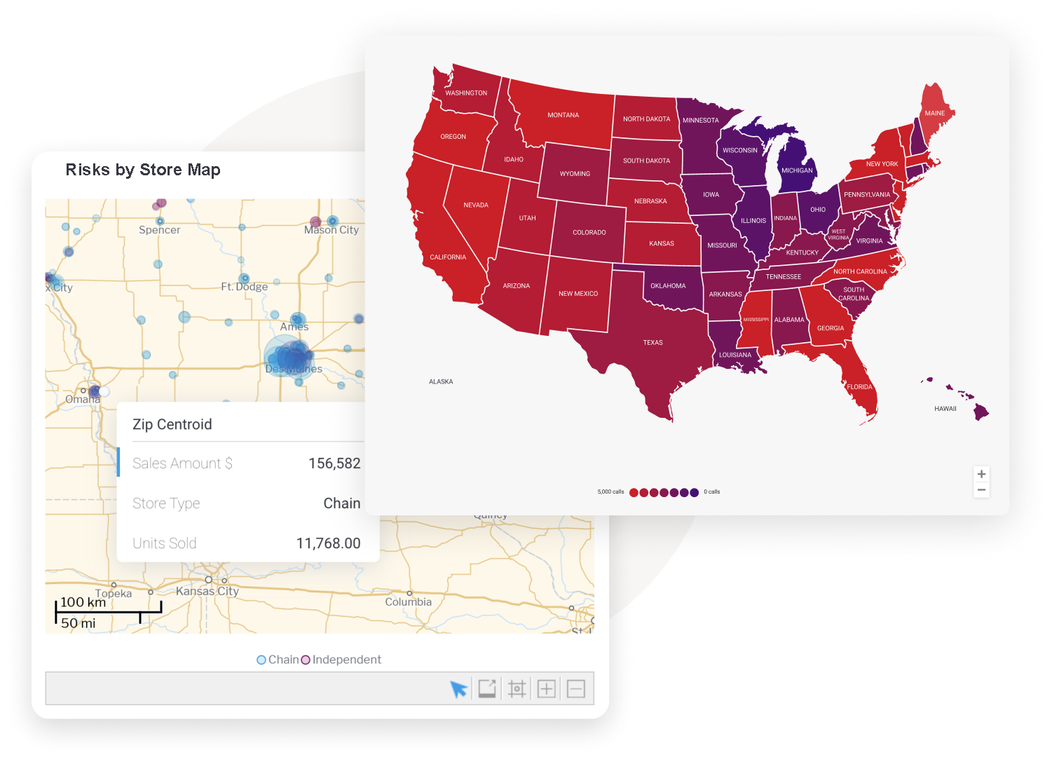 6clicks Data Visualization Maps