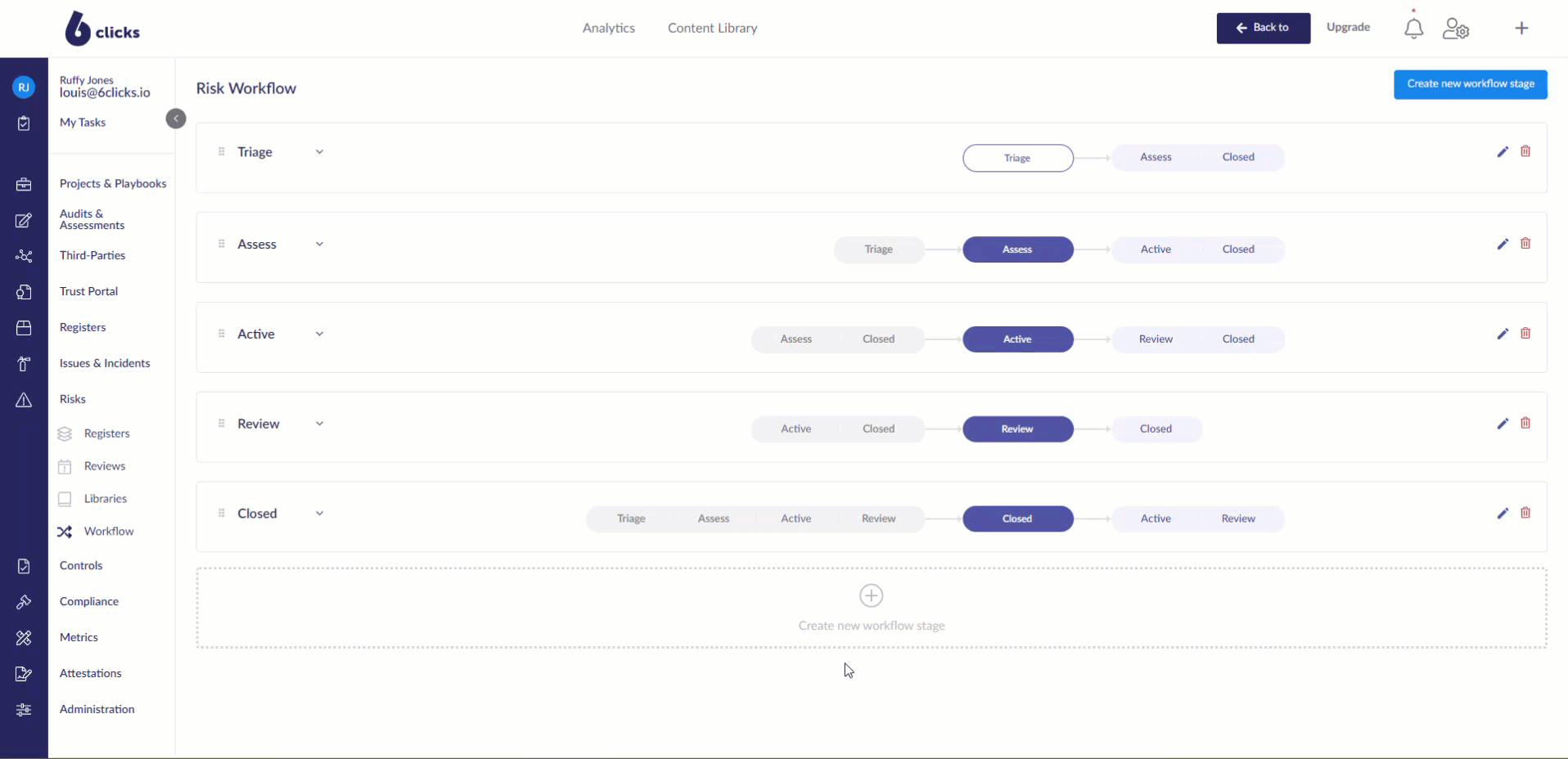 Create custom risk workflows for Enterprise Risk Management